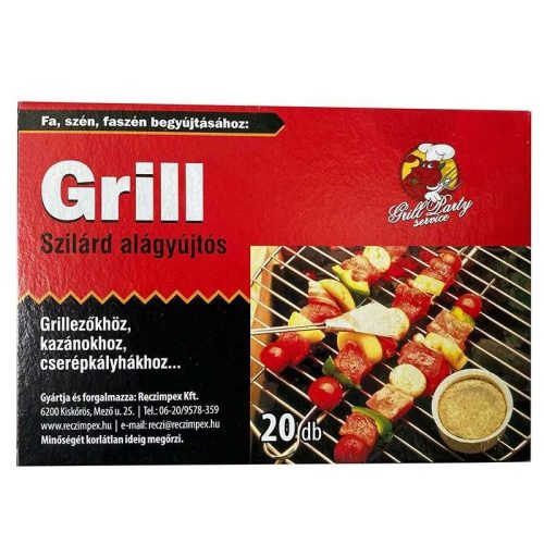 Grill alágyújtós szilárd 20 db