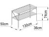 alumínium állvány LANITPLAST 130x50 cm 2 db polccal ezüst GSB2 LG2632