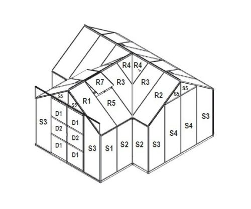 tartalék üveg az üvegházhoz VITAVIA SIRIUS PC 4 mm LG3048